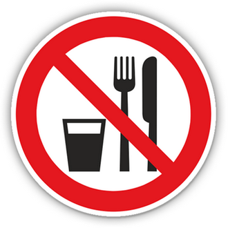 a sign of eating is prohibited when losing weight